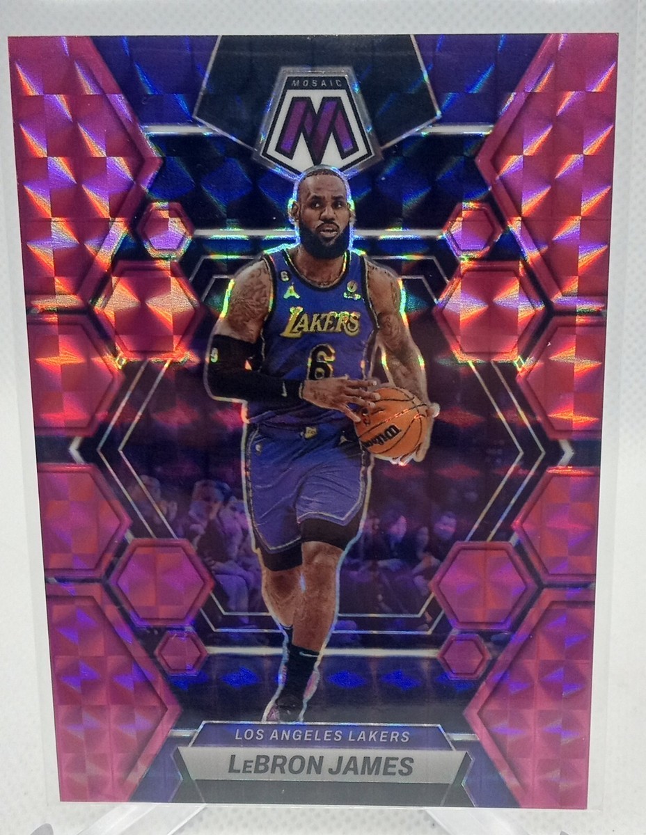 2022-23 Panini Mosaic Lebron James #98 Pink Mosaic Parallel