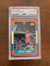 1986 Fleer Michael Jordan Rookie #57 PSA 6 EX-MT
