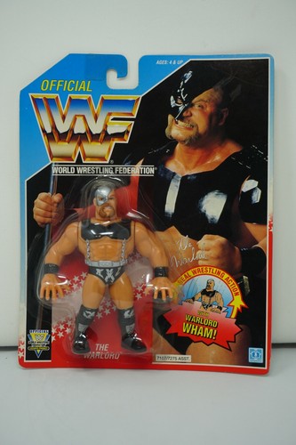 HASBRO WWF THE WARLORD BLUE CARD MOC...