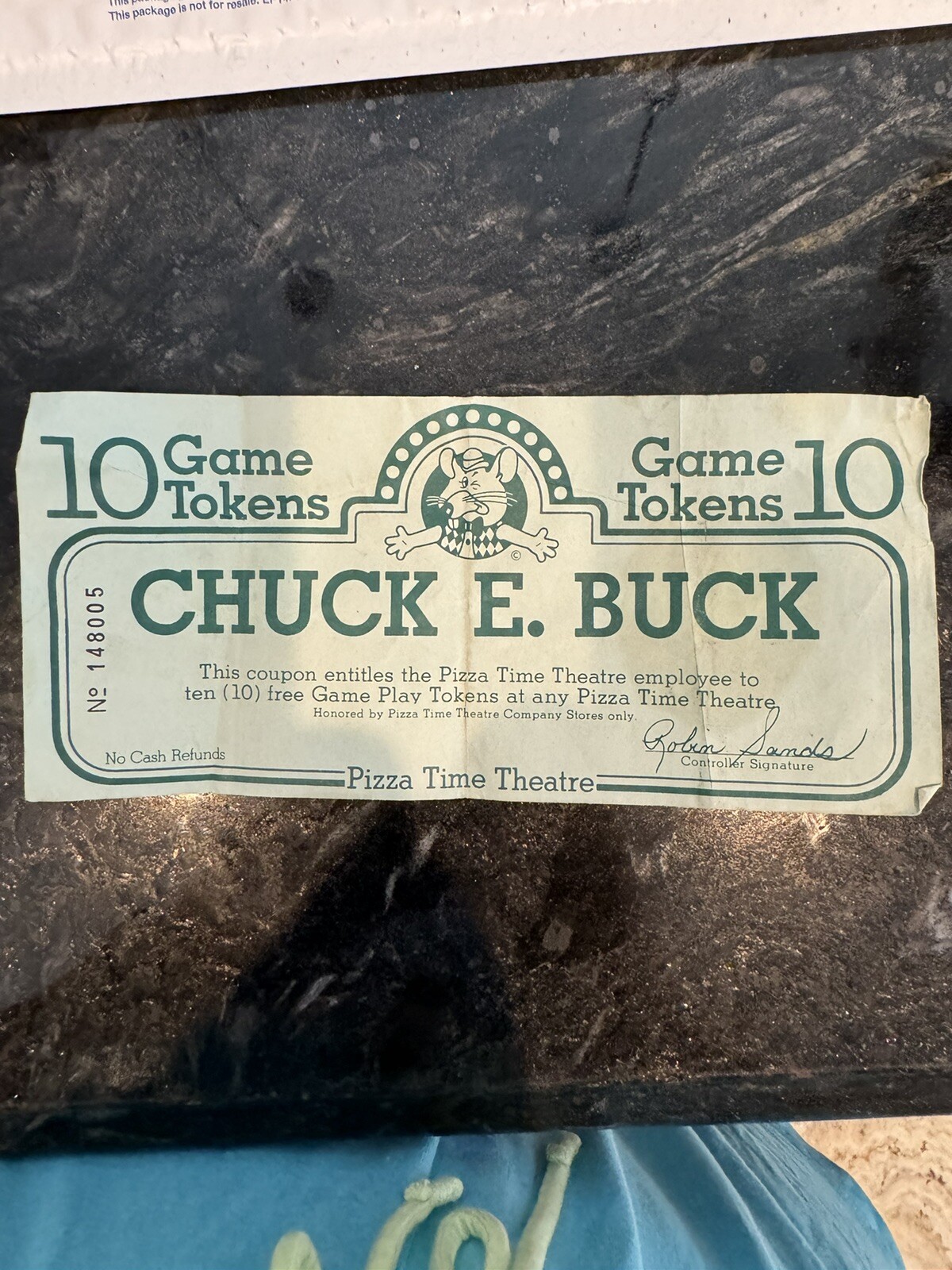 1980s Chuck E Cheese Game Token Chuck E Buck