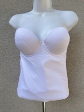 Felina White Bustier Bra Corset Sz 34D Strapless