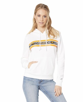Converse Women's Love the Progress Print White Hoodie Size  M  10020576-a01