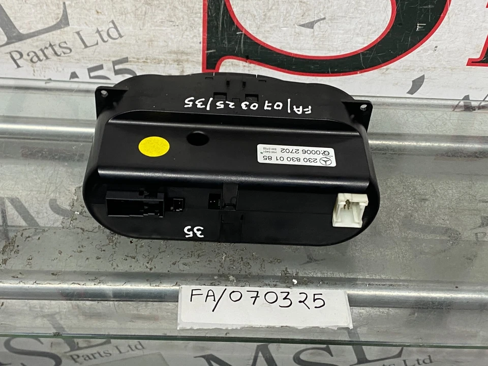INTERRUPTOR UNIDAD CLIMATIZADOR CALEFACCIÓN AIRE ACONDICIONADO DELANTERO MERCEDES BENZ W230 SL A2308300185 Foto 4 de 4