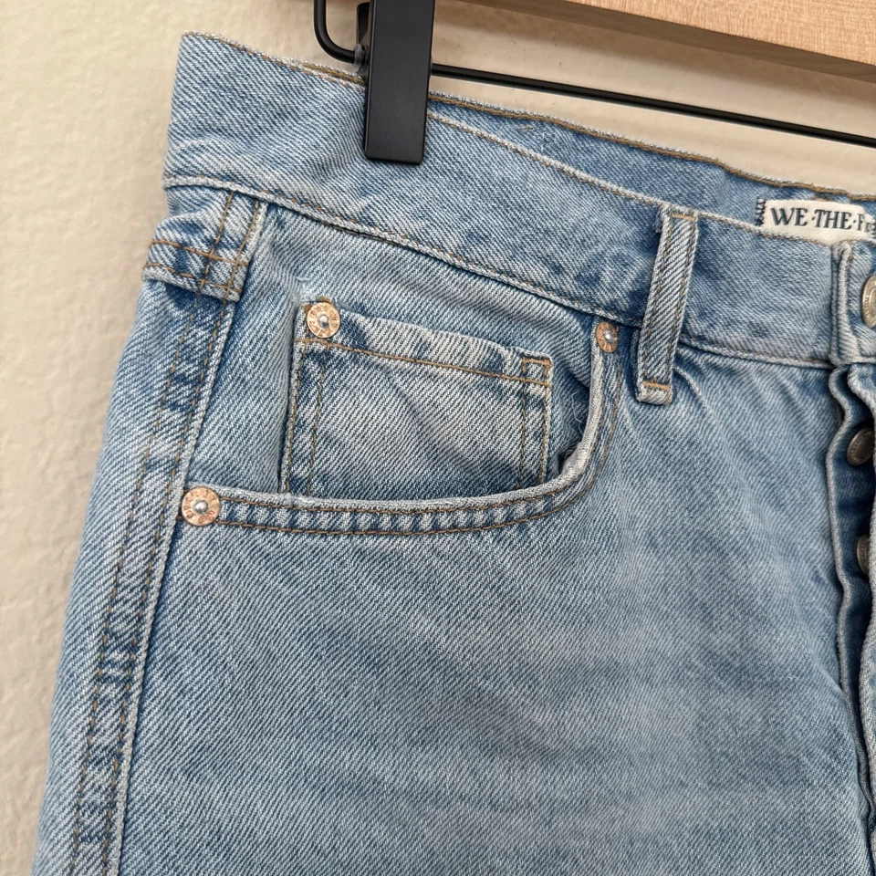 Pantalones cortos largos de mezclilla Free People We The Free "Ghost Town" en azul bodie Foto 2 de 4