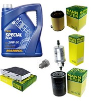 Mann Inspektionspaket 5L Mannol Special Plus 10W-30 FüR Audi A3 1.6 VW Golf