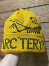 New Arc'teryx Bird Head Toque Beanie Yellow   Merino Wool Knit Hat Unisex