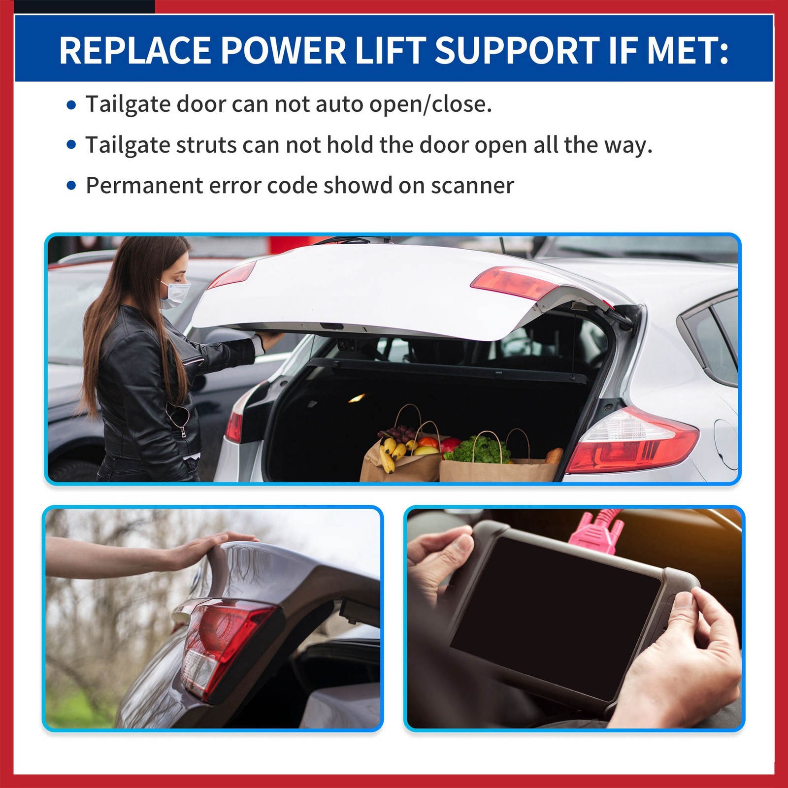 Rear LH RH Tailgate Power Lift Support for Kia Sorento 2016-2020 81770C5100