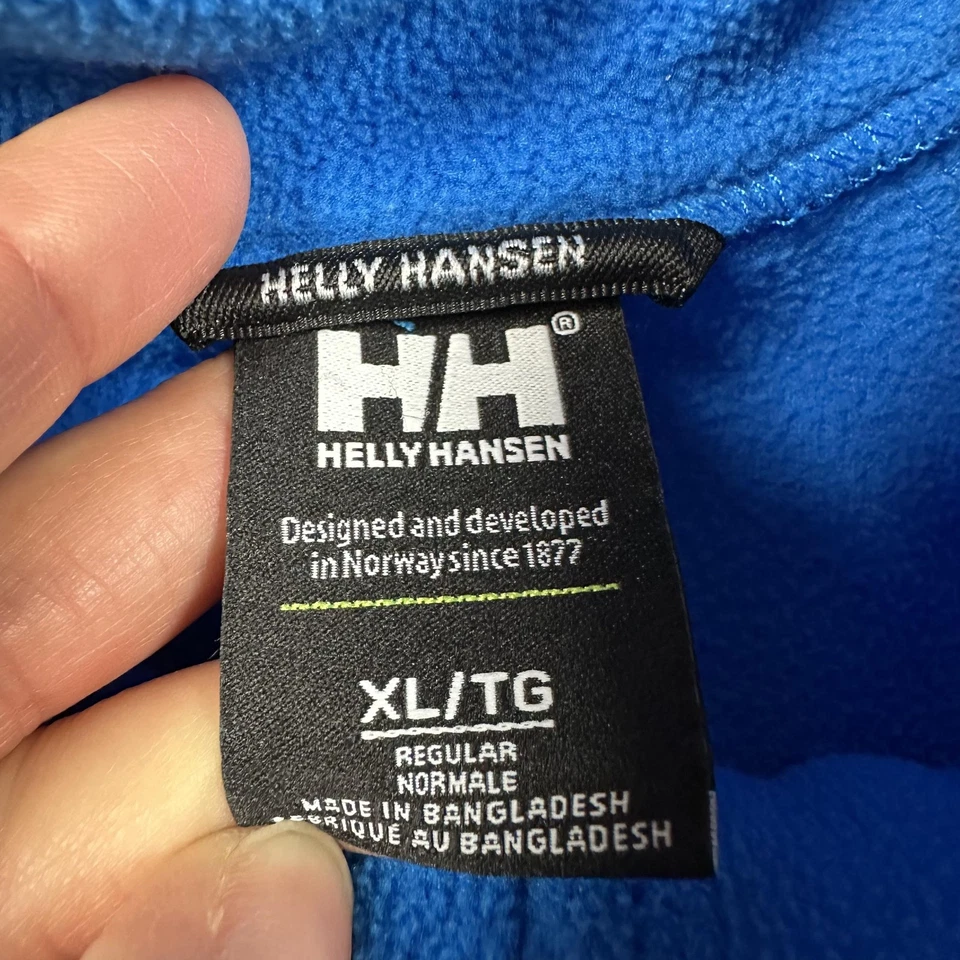 Pullover Helly Hansen Para Hombres XL Azul Polartec Polar Cuarto Cremallera Aire Libre Senderismo Foto 4 de 4