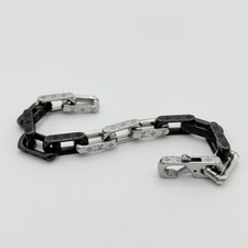 Louis Vuitton Monogram Chain Bracelet 7.9"/20cm ' Silver Black '  SUPER CLEAN 