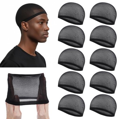 10Pcs Wave Caps, Stocking Wave Cap for Men Stretchy Wig Cap for Women, Lightweig