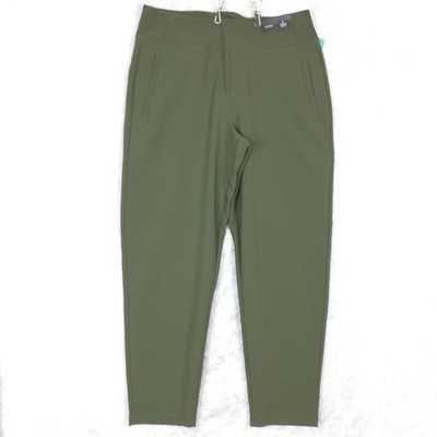 Maurices Womens Pants Tapered High Rise Pull On Olive Green Regular L New