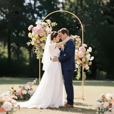 Uimoso Wedding Arch Backdrop Stand Metal 6.6ft x 3.3ft Gold Party Stand Decor