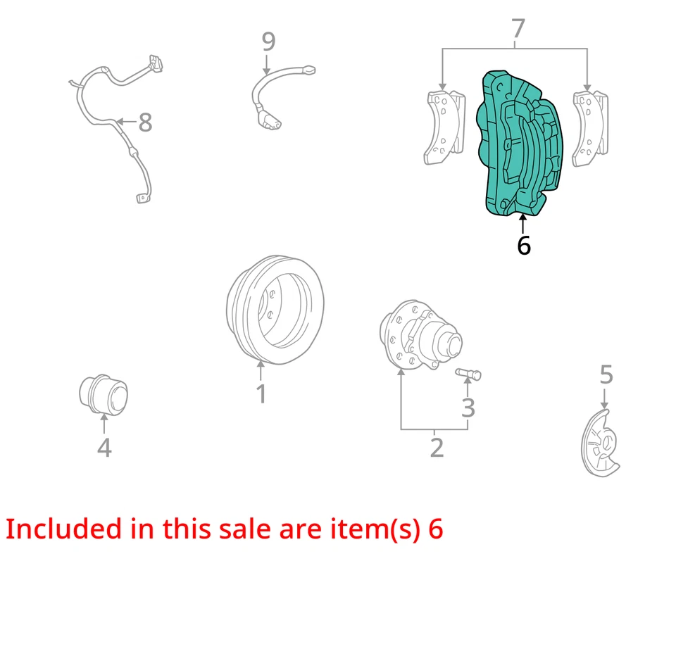 Pinza de freno trasera derecha pasajero de 1999 camioneta F550SD 12169796 Foto 3 de 4