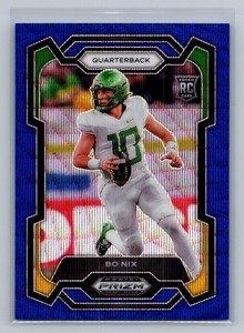 2024 Panini Prizm Draft Picks #105 Bo Nix Blue Wave #/249