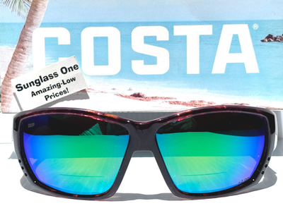 Costa TUNA ALLEY READER +2.00 Tortoise POLARIZED Green 580P Lens
