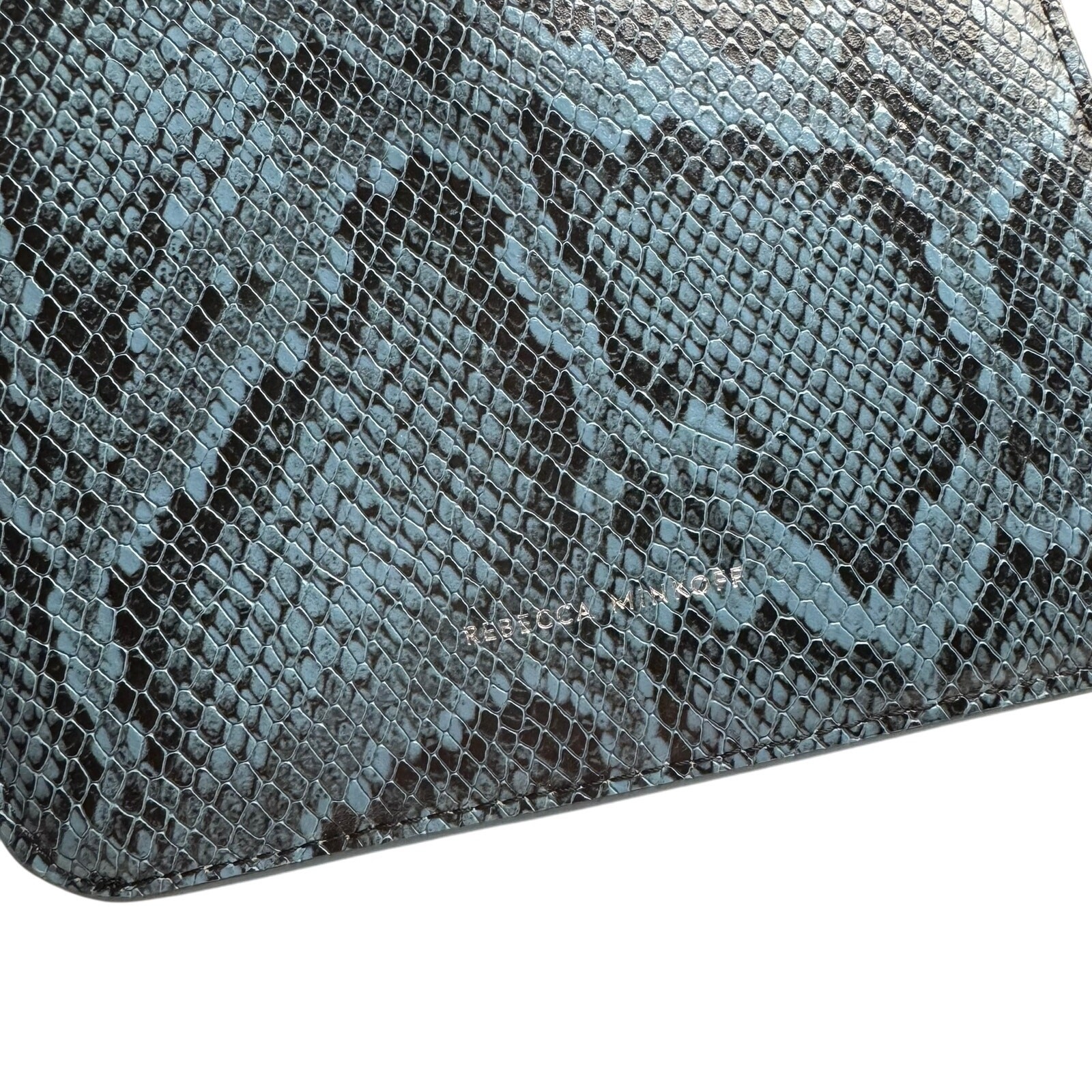 REBECCA MINKOFF Megan Mini Blue Python Leather Fe… - image 6
