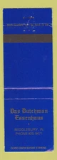 Matchbook Cover - Das Dutchman Essenhaus Middlebury IN