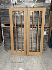 X2 78x27” 35mm Pre Finished Oak Worcester Glaze Internal Doors (price For Both)