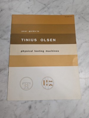 #77-A TINIUS OLSEN PHYSICAL TESTING MACHINES SALES BROCHURE LITERATURE CATALOG