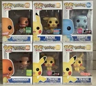 Pokémon Funko Pop Lot Exclusives - Charmander, Pikachu, Squirtle Lot Of 6