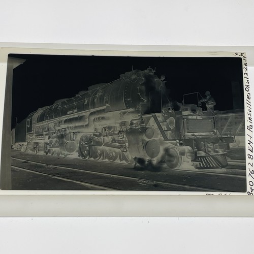 Railroad Negative Baltimore & Ohio B&O #7628 2-8-8-4 EM-1 Painesville, OH 12/55