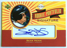 2004 Upper Deck Play Ball Rookie Portfolio Autograph #RP-SH Sean Henn Yankees RC