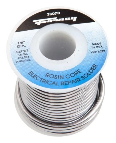 Soldadura con núcleo de colofonia Forney 1/8 16 oz plata ideal para cableado eléctrico Foto 3 de 3