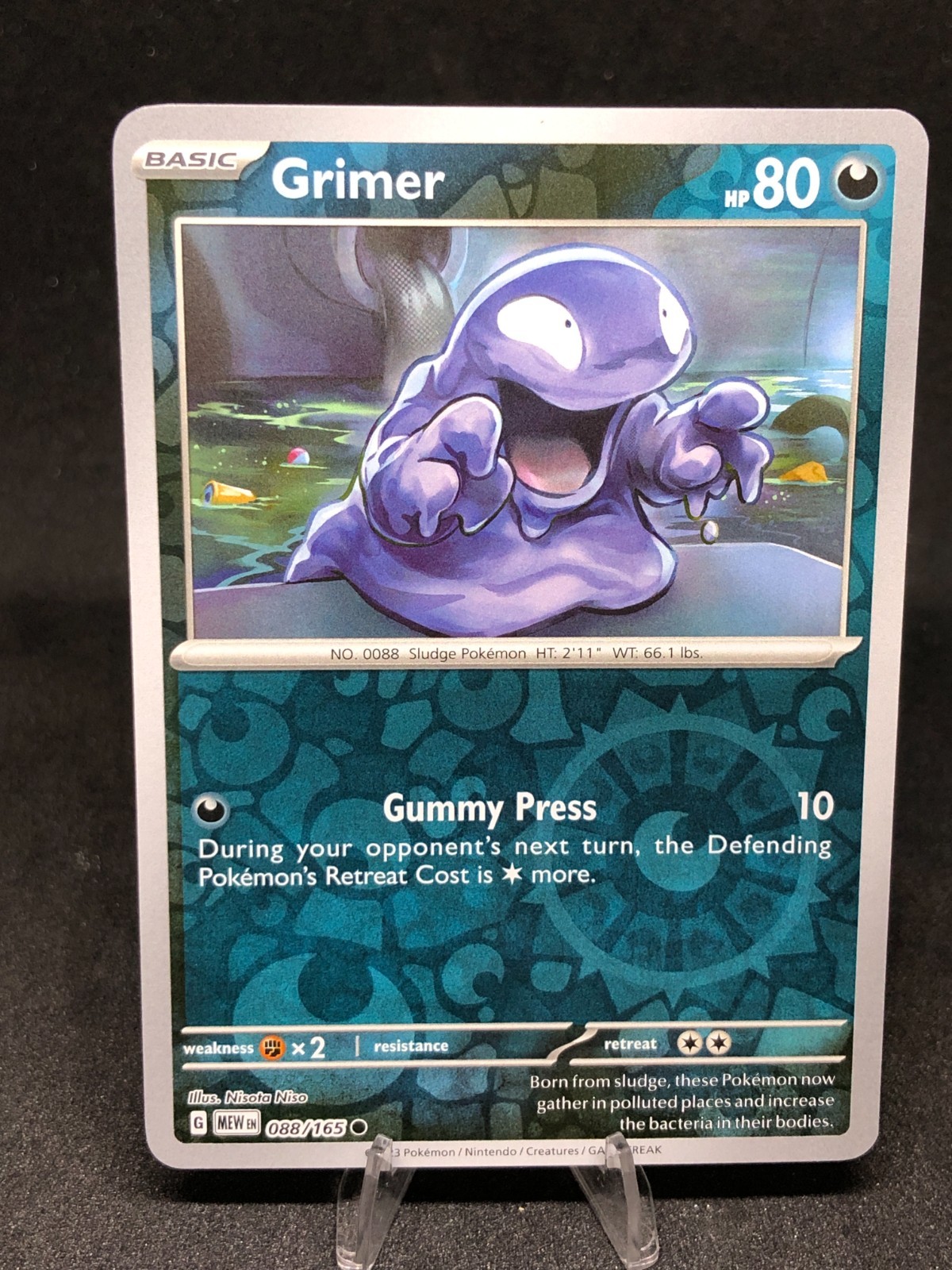 Pokémon TCG Grimer 088/165 SV:151 Reverse Holo NM