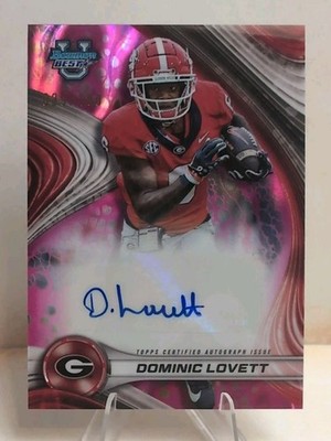 Dominic Lovett 2024 Bowman's Best U Best of 2024 Autograph Pink Lava /100