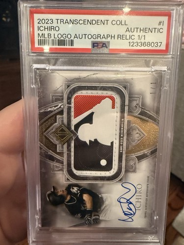 2023 topps transcendent auto logoman Ichiro 1/1 patch superfractor relic