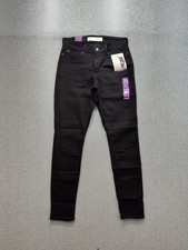 Levis Women Jean 29X30 Black Denim Mid Rise Skinny Dark Wash Casual Stretch