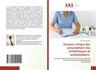 Darius Mubengayi | Analyse critique des prescriptions des antibiotiques et...
