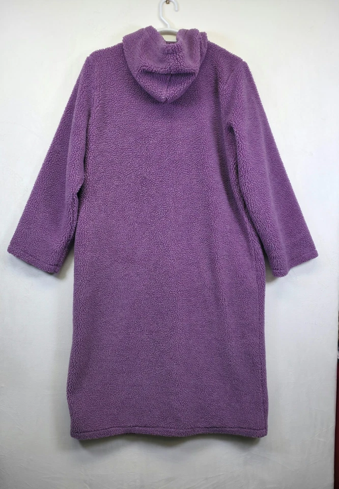 Gabardina Anthony Richards Mujer XL Púrpura Sherpa Acogedora Clásica Capa Grande Foto 2 de 4