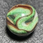 Jabo Marbles-Last Dance-Green Aventurine/White/Amber-Brown Swirl(.74") — photo 4