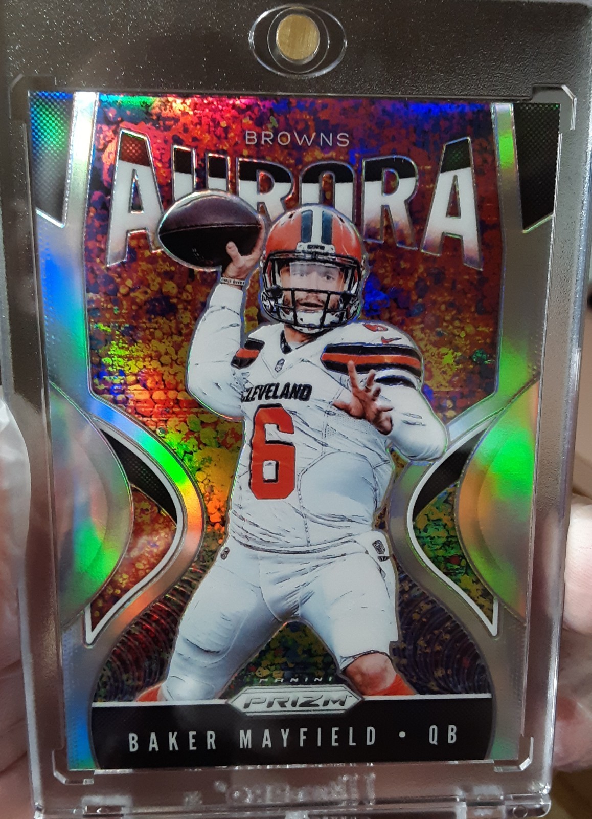 🏈 2019 Panini Prizm AURORA CASE HIT Baker Mayfield Cleveland Browns Tampa 2025