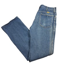 Vintage 70s Rustler Denim Jeans Mens *30x31 Blue Straight Leg Made in USA Talon