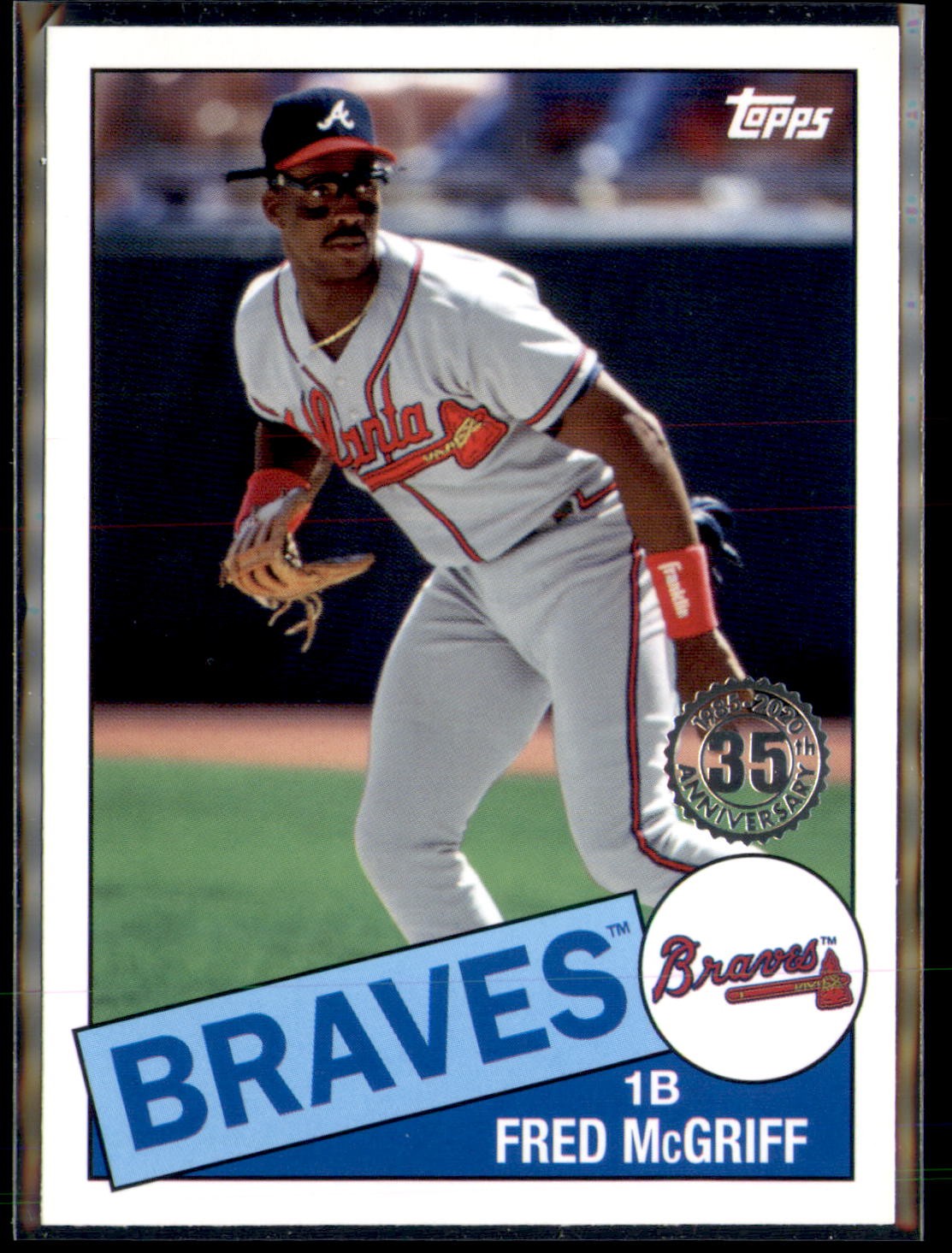2020 Topps Update Fred McGriff #85TB-8 1985 Topps 35th Anniversary Braves