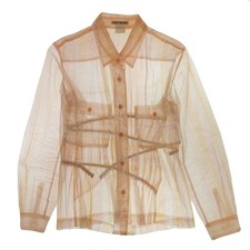ISSEY MIYAKE 1996SS IM61-FJ017 See-through nylon sheer stripe jacket IG00544 F/S