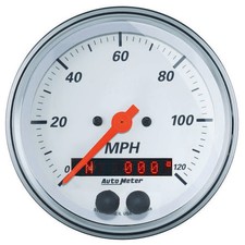Autometer 1349 Arctic White Speedometer 3-38 120mph Gps