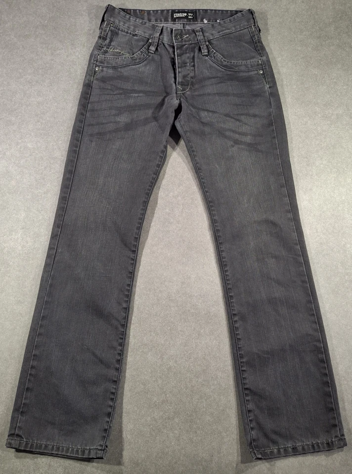 Firetrap Blackseal Ohio Mens Grey Jeans W32 L33* Straight Leg Button Up 5 Pocket - Image 4 of 4