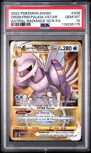Pokemon Origin Forme Palkia VSTAR (Secret) 208/189 Swsh10 Astral Radiance PSA 10