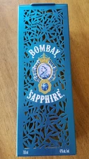 Bombay Sapphire  Dry Gin Metal Gift Tin  Turquoise Candle Holder? "NEW OLD STOCK