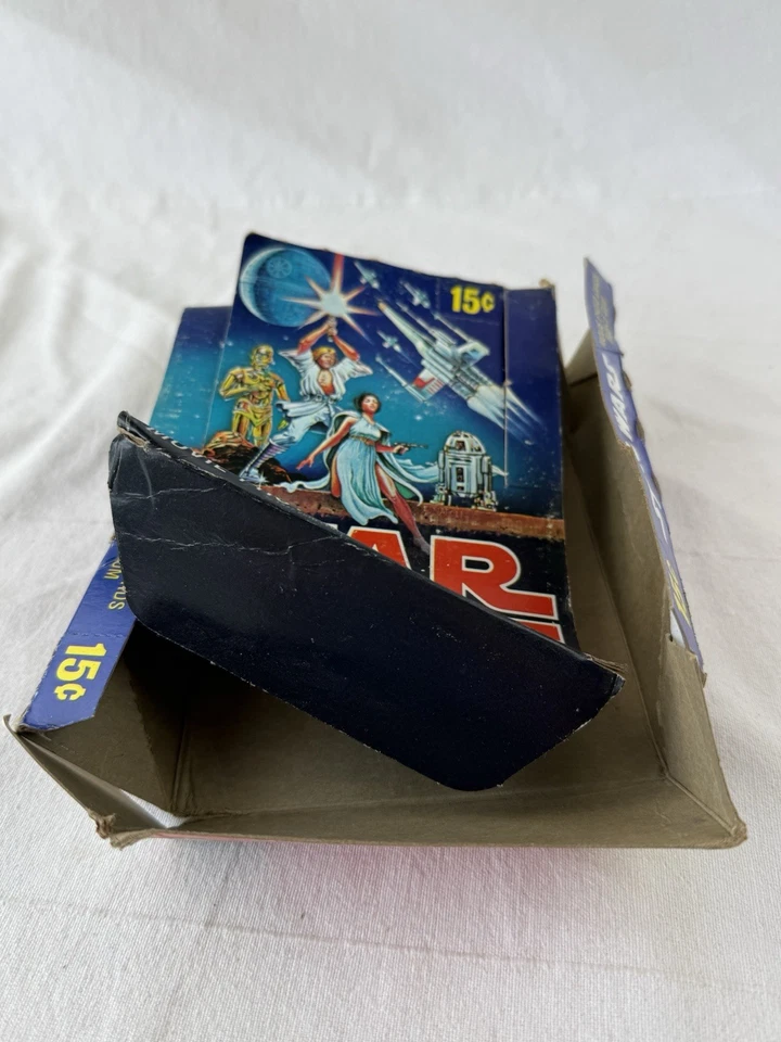 Tarjetas coleccionables Star Wars Topps serie 1 vintage 1977 CAJA VACÍA sin paquetes/sin tarjetas Foto 2 de 4