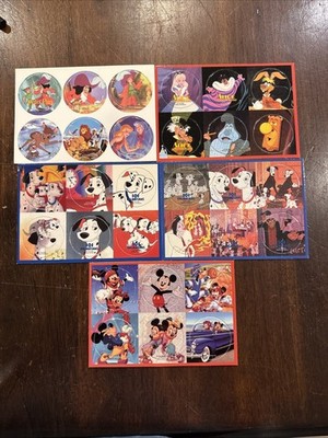 RARE Disney POGS  Unpunched Sheets 30 Pogs Total VINTAGE 90s DISNEY POGS **NEW**