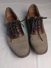 Johnston And Murphy Saddle Oxford Shoes Mens Size 10M Brown two tone