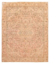 Vintage Oriental Hand-Knotted Carpet 9'6" x 12'2" Traditional Wool Area Rug