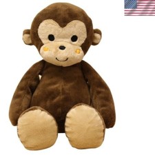 Charming 8-Inch Plush Monkey Ollie - Soft Fabric  Embroidered Details
