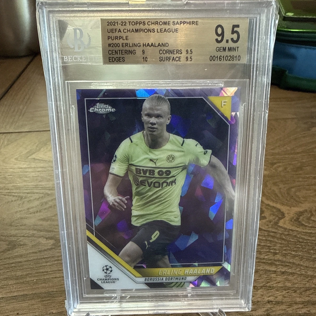 Topps Chrome UCL Sapphire Edition Erling Haaland #200 Trading Card