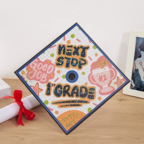 Graduation Cap Topper, Cap Decorations for kids (Next Stop 1st Grade) - Picture 10 of 16