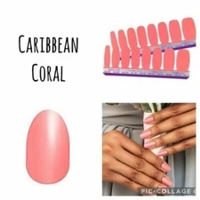 Color Street Nail Polish Strips, Caribbean Coral, New In Box, READ!!!
